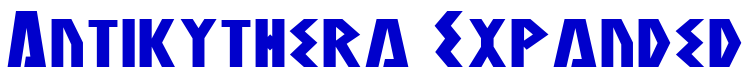 Antikythera Expanded font